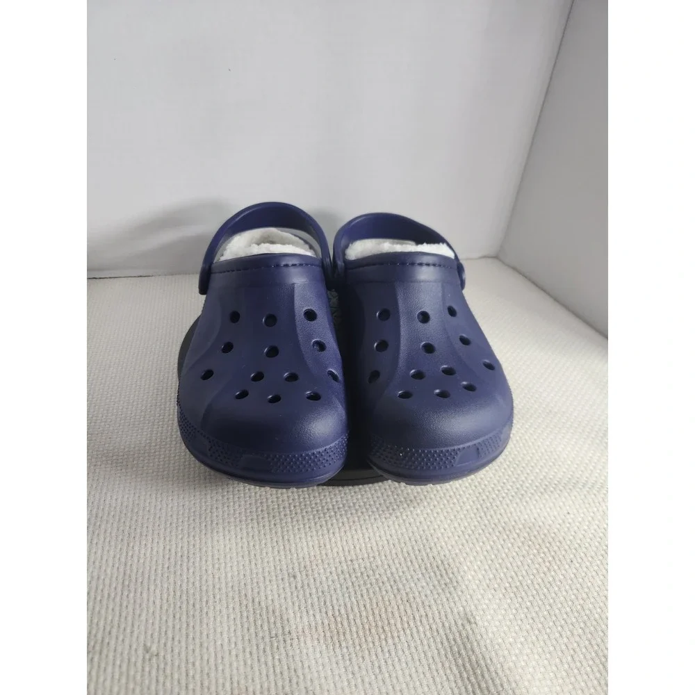 NWT Baya Sherpa Lined Crocs Clog Relaxed Fit Navy Men's 7 Womens 9 Authentic